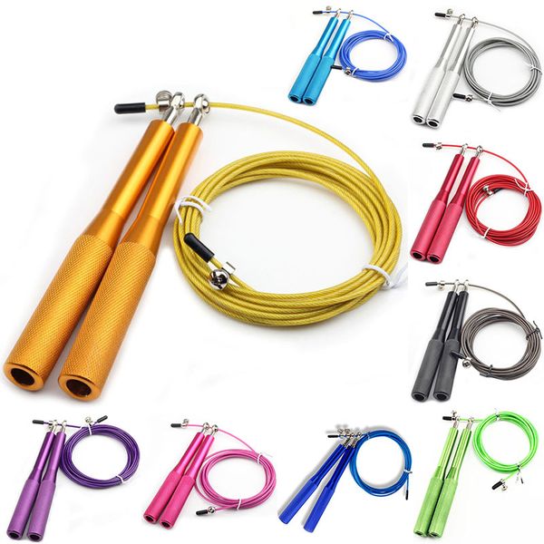 

3m steel wire skipping rope adjustable jump skipping ropes cable fast speed abs handle jump ropes crossfit training boxing sport