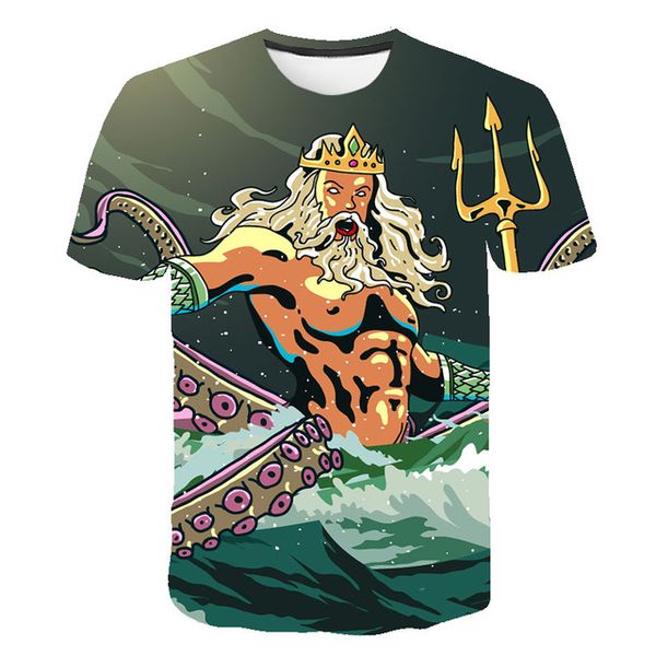 

anime cartoon poseidon cosplay 3d print shirts hippie hippie funny men clothing