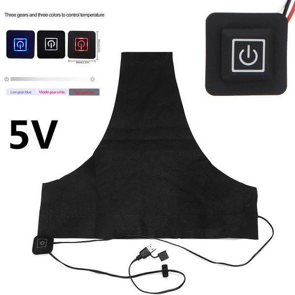 

warm washable usb charging electric heating pad vest 3 gear thermal clothing car