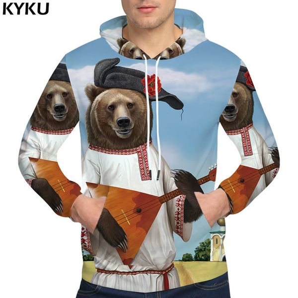 

brand bear sweatshirts war russia gun 3d hoodies men sweatshirts male hood 3d print shirts hentai comics plus size men clothing