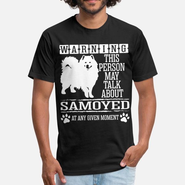 

warning person may talk samoyed any moment t shirt men knitted short sleeve plus size 3xl leisure sunlight funny spring kawaii shirt