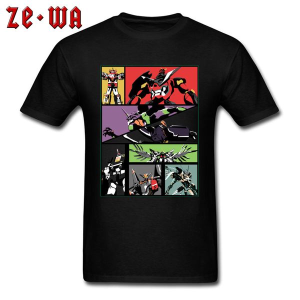 

super metamorphic robots pure cotton t shirt for men party t-shirts europe size crew neck t-shirt comic anime