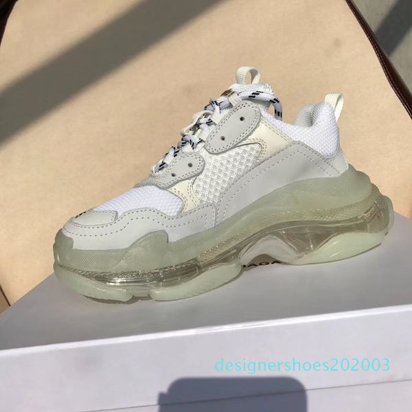 

r shoes neon green triple s sneakers for women men luxury grandpa trainer vintage dad shoes clear bubble bottom big size d03, Black