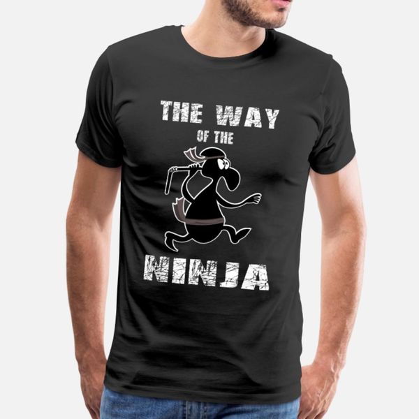 

the way of the ninja funny ninjutsu t shirt men designs short sleeve round collar slim fitness humor spring autumn leisure shirt