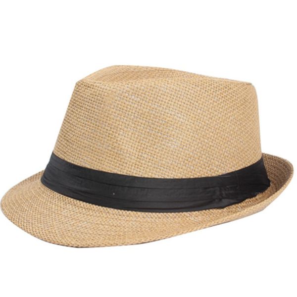 

wide brim hats men women solid sun hat summer vacation trilby straw cap, Blue;gray