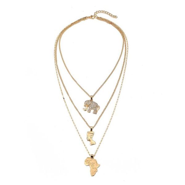 

fashion 3 pcs/set multi-layer gold necklace bohemian style jewelry, Silver