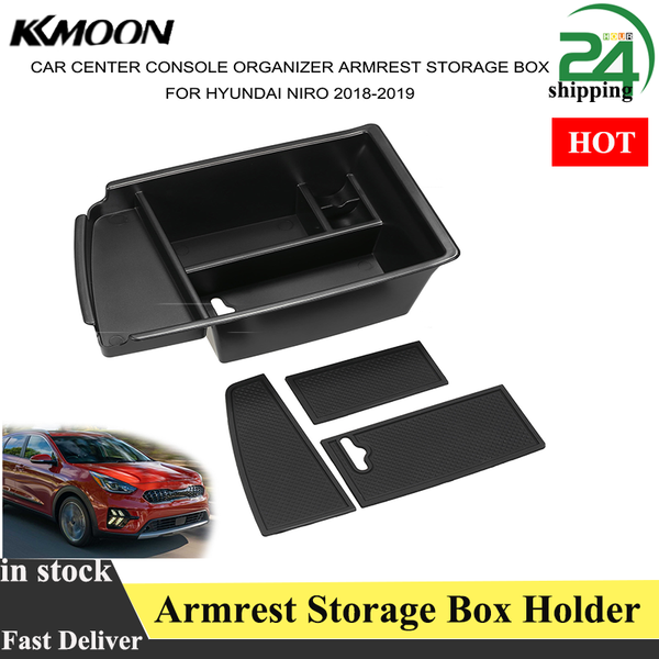 

car center console organizer armrest storage box holder interior organizer tray car styling for niro 2020-2020