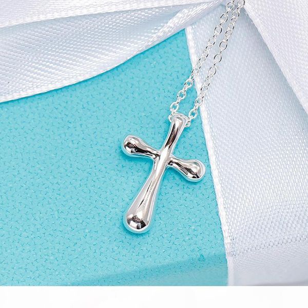 

cross pendant necklace jesus christ pure 925 sterling silver women wedding party 45cm necklaces