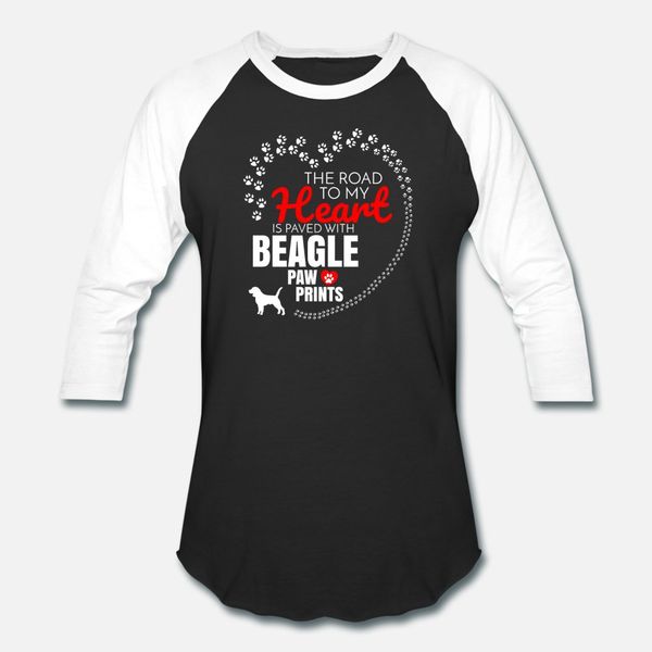 

the road to my heart is paved with beagle paw t shirt men customize cotton o-neck vintage sunlight humor summer style novelty shirt