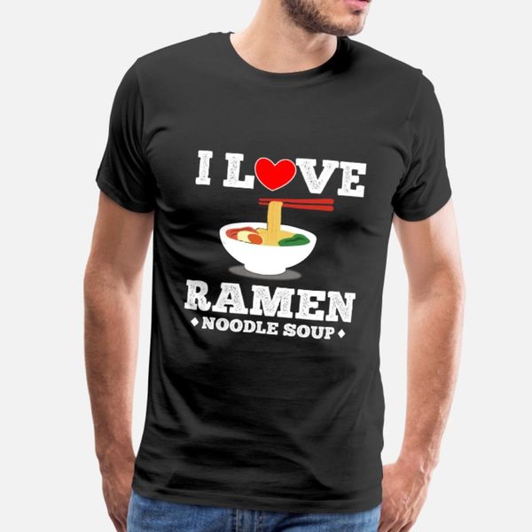 

i love ramen vintage japanese anime noodles soup t shirt men create 100% cotton round neck homme sunlight building summer unique shirt