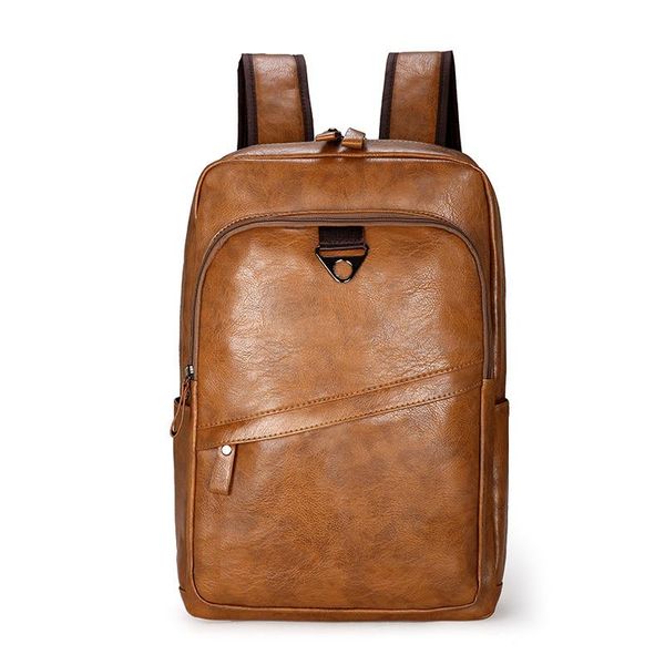 

Men Backpack Leather Bagpack Large laptop Backpacks Male Mochilas Casual Schoolbag For Teenagers Boys High Quality Bagpack002