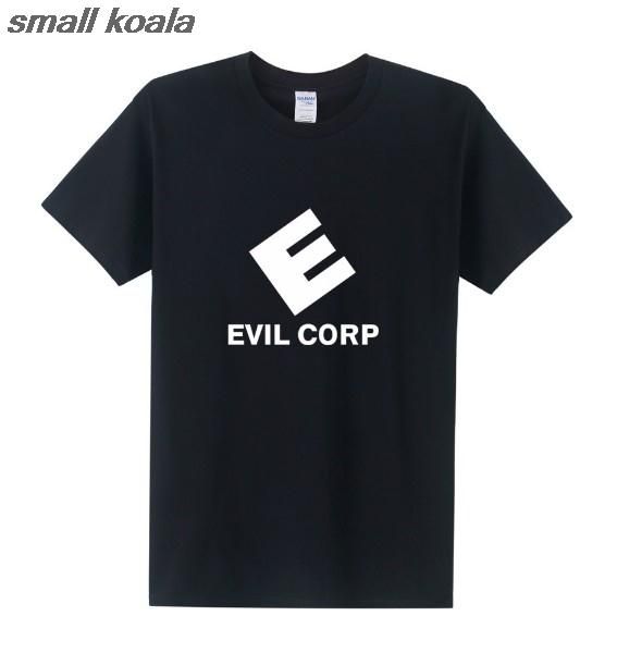 

mr robot evil corp logo t shirts men t-shirt summer short sleeve cotton mr robot t shirt ing