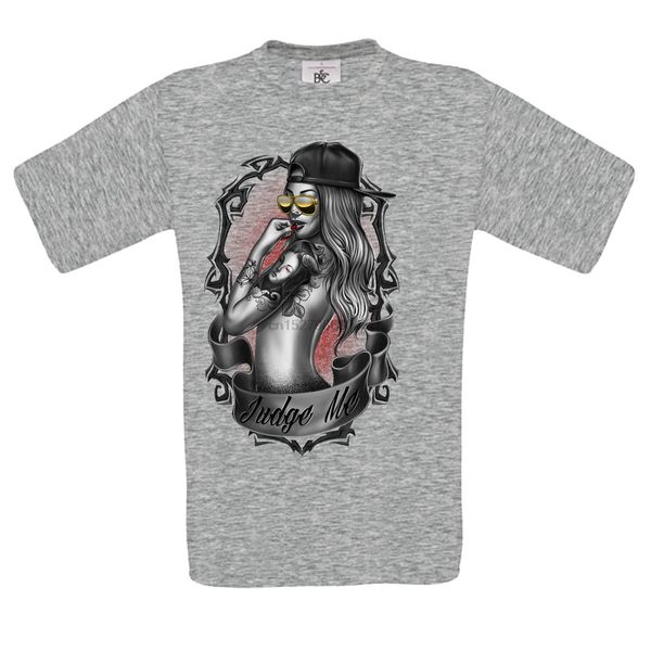 

judge me erotic pin up tattoo babe mashup mens t-shirt tee new 2020