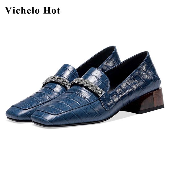 

vichelo горячие нового большого размера натуральной кожи квадратный носок мед пятка горного хрусталь украшение цепи великолепна элегантная д, Black