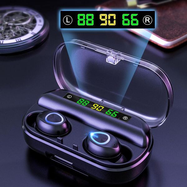 

wireless dual earbuds waterproof bluetooth 5.0 earphone + led display