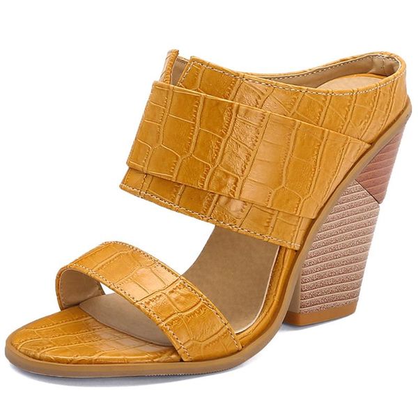 

sandals lapolaka 2021 wholesale big size 48 brand design high heels mules slipper summer women shoes woman, Black