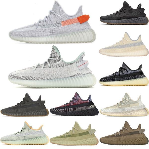 

kanye reflective orange bone static magnet men women outdoor running shoes solid grey inertia carbon sneakers