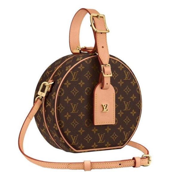 

2019 printed leather handbag small round bag retro slung shoulder bag mini makeup bag tide handbag7v8