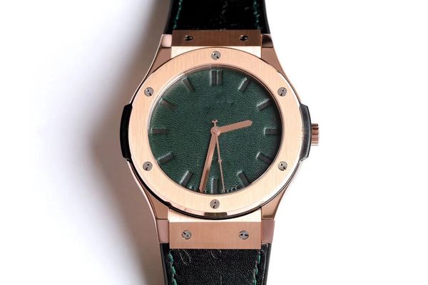

sr factory gold shell black surface equipped with 2892 automatic mechanical movement dial 45 anti-refraction sapphire crystal glass mirror w, Slivery;brown