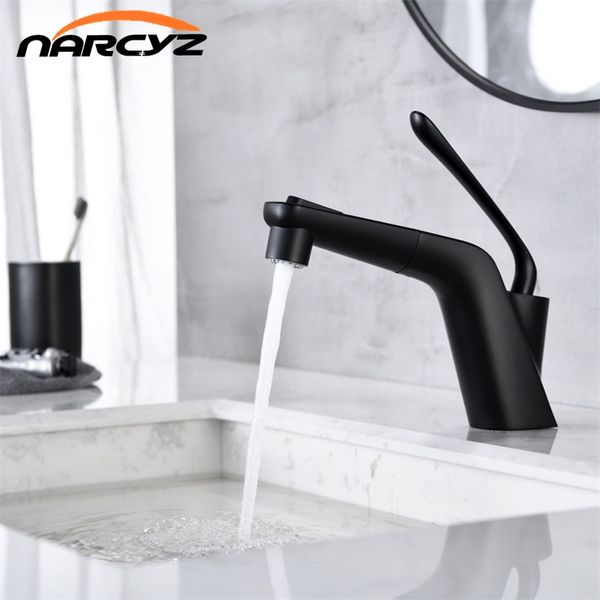 

Basin Faucets Black Bathroom Faucet Pull Out faucets Single Hole Cold and Hot Water Tap Basin Faucet Mixer Taps B610