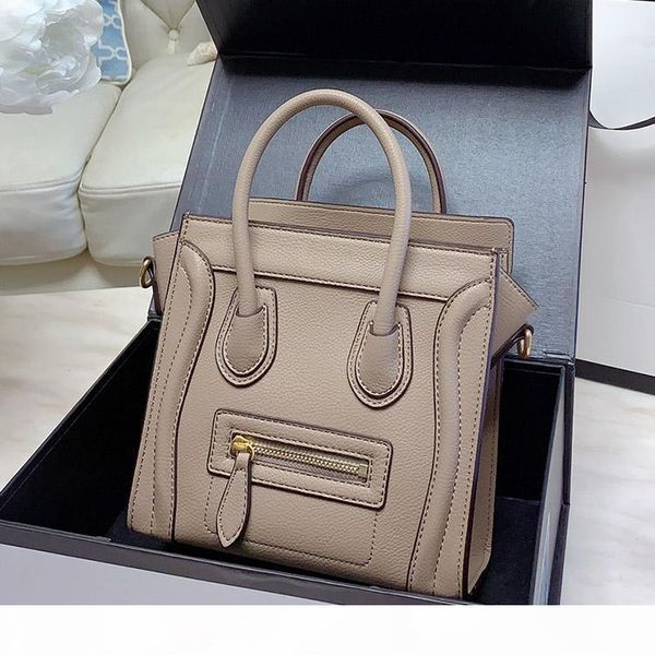 

designer handbag smiling face bag trapeze tote classic ladies tote crossbody shoulder bags small size 20 cm