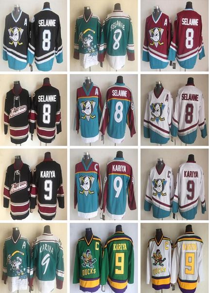 

винтажная anaheim ccm mighty ducks wild wing джерси 9 пол кария 8 селянне ретро лучший прошитой хоккей джерси, Black;red