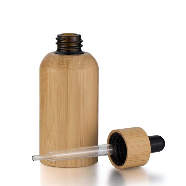 

storage bottles & jars 30ml essential oil bamboo bottle with glass pipette dropper and lid