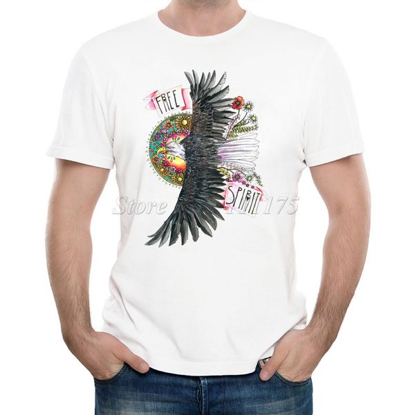 

new arrivals 2019 men's summer fashion eagle printed t shirt cool casual tee