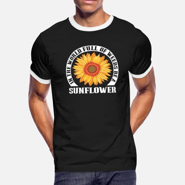 

sunflower summer flower sun gift t shirt men create tee shirt round neck solid color interesting new fashion summer style slim shirt