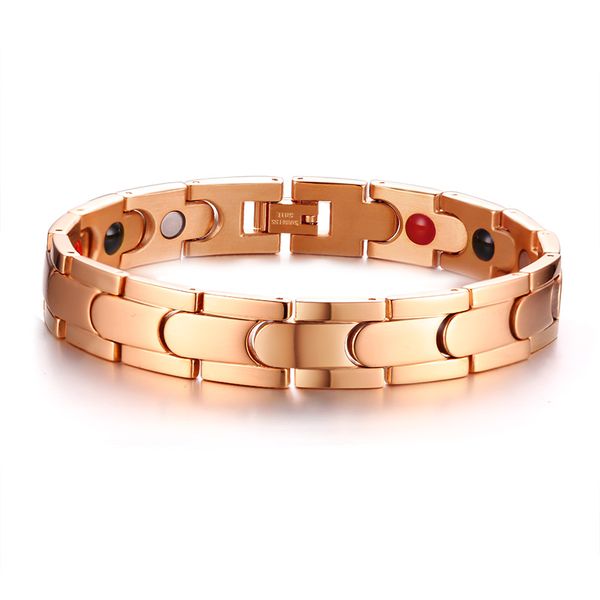 

natural stones bracelet femme wrist jewelry gifts rose gold color, Black