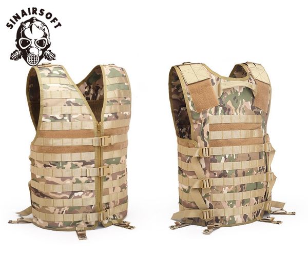 

sinairsoft molle airsoft tactical vests camouflage vest army cs outdoor fishing hunting gear with hydration pocket ciras stealth vest, Black;green