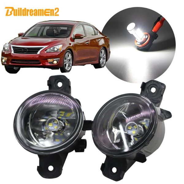 

buildreamen2 for altima car h11 fog light assembly lampshade + bulb 12v styling 2008 2009 2010 2011 2012 2013 2014 2020