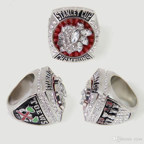 

2013 chicago blackhawks stanley cup championship ring for men wedding ring sport fans gift ring jewelry, Silver