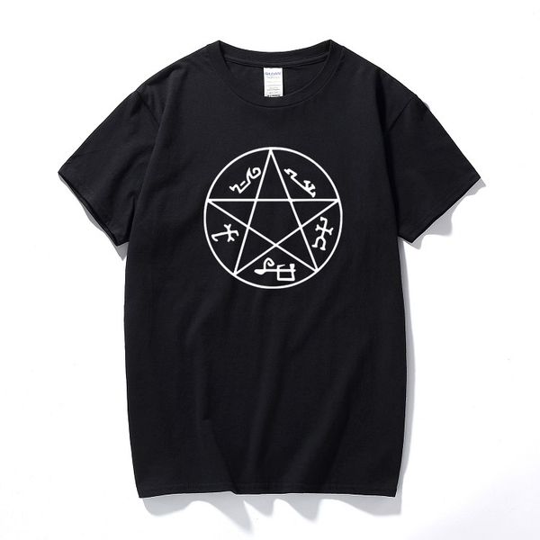 

devils trap mens t-shirt supernatural fan design winchester sam dean castiel camisetas hombre cotton short sleeve camiseta
