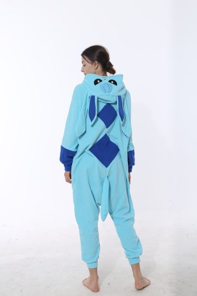 

mascot flannel cartoon animal one-piece pajamas pajamas couple style version winter home wear, Red;yellow