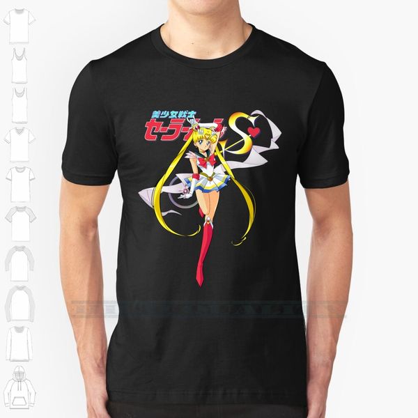 

супер sailor moon настраиваемый дизайн печати для мужчин женщины хлопок new cool тройника рубашки большого размера 6xl sailor moon аниме