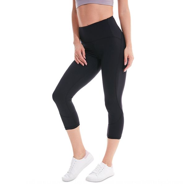 

ins tight yoga sports cropped pants women's high elastic running tights high waist peach hip lifting yoga pants psx5n