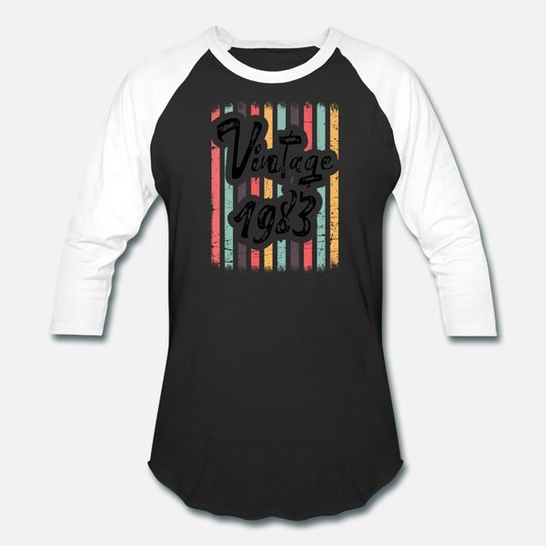 

vintage 1983 cute birthday women gift 36 th birthd t shirt men knitted cotton crew neck letter famous funny spring kawaii shirt