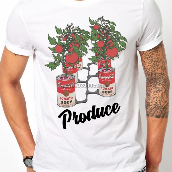 

urban farming hydroponics t shirt produce tomato soup cans