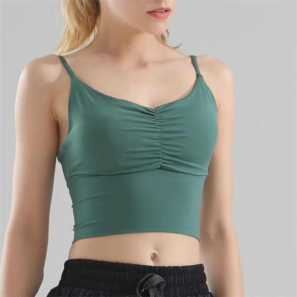 

fitness sports bra women solid yoga underwear running fitness bra female padded breathable push up strap crop yoga 2020, White;black