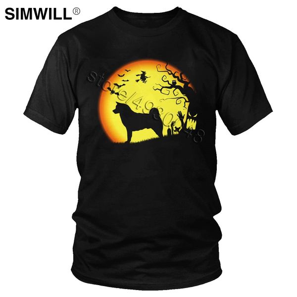 

unique japanese akita tshirt men leisure cotton japanese inu t-shirt o-neck short sleeve moon dog t shirt graphic print tee gift