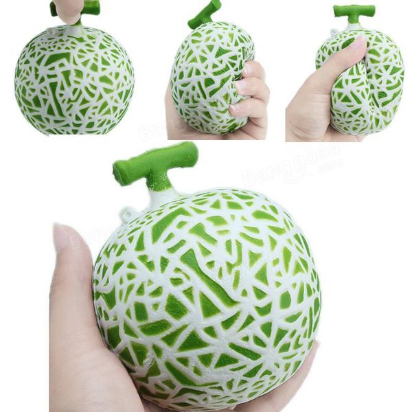 

cgjxscute original hami melon squishy super slow rising jumbo fruit phone straps soft cream scented bread cake fun toy christmas gift