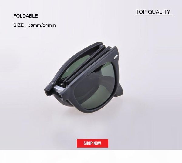 

2019 new vintage square foldable folding sunglasses mens womens retro vintage sun glasses outdoor driving designer uv400 gafas, White;black