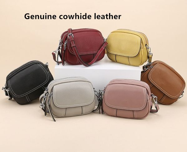 

fashion women genuine leather bags mini cowhide crossbody handbag shoulder bag messenger casual tote purse ge10