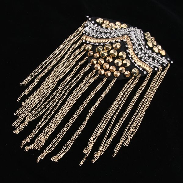 

fringe плечо шт rivet кисточка epaulet погоны знак костюм, White