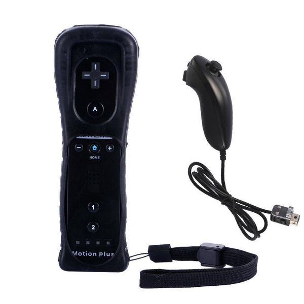 

black built in motion plus remote + case for for wii