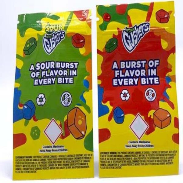 

dankest infused green tropical sour mylar flavors plastic 500mg bag 2 zipper worls storage gushers gusher bag gushers thisc bdehome, Pink;blue