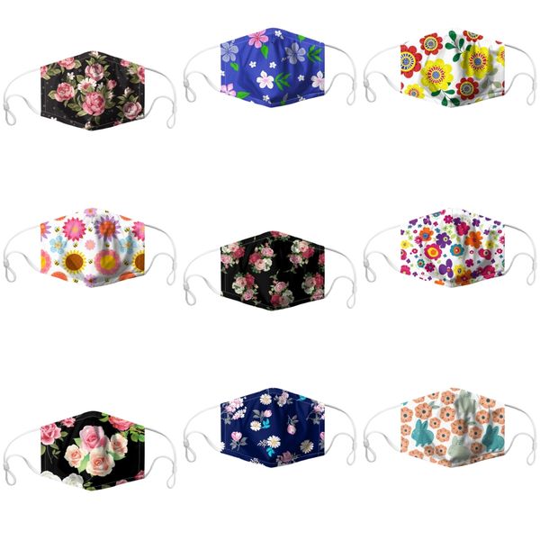 

digital printing outdoor riding ears insect repellent mask multifunction prective mask#363, Black