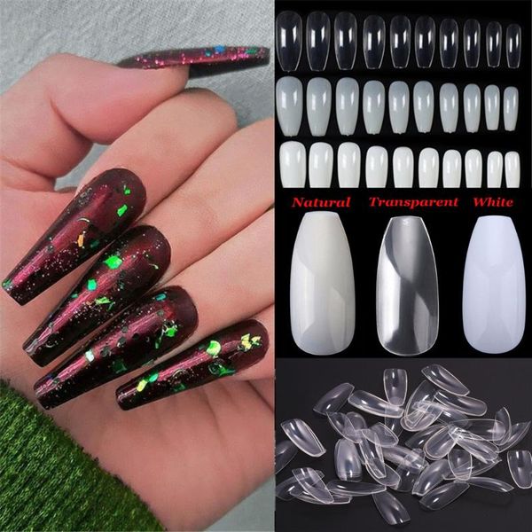 600 Teile/beutel Acryl Abnehmbare Sarg Form Ballerina Volle Abdeckung Falsche Nägel Künstliche Maniküre Gefälschte Nägel Tipps Nail art Werkzeuge