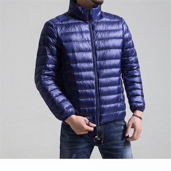 

the new men's lightweight men's cross-border down jacket male stand-up collar men's winter coat  wholesale manufacturers, Black